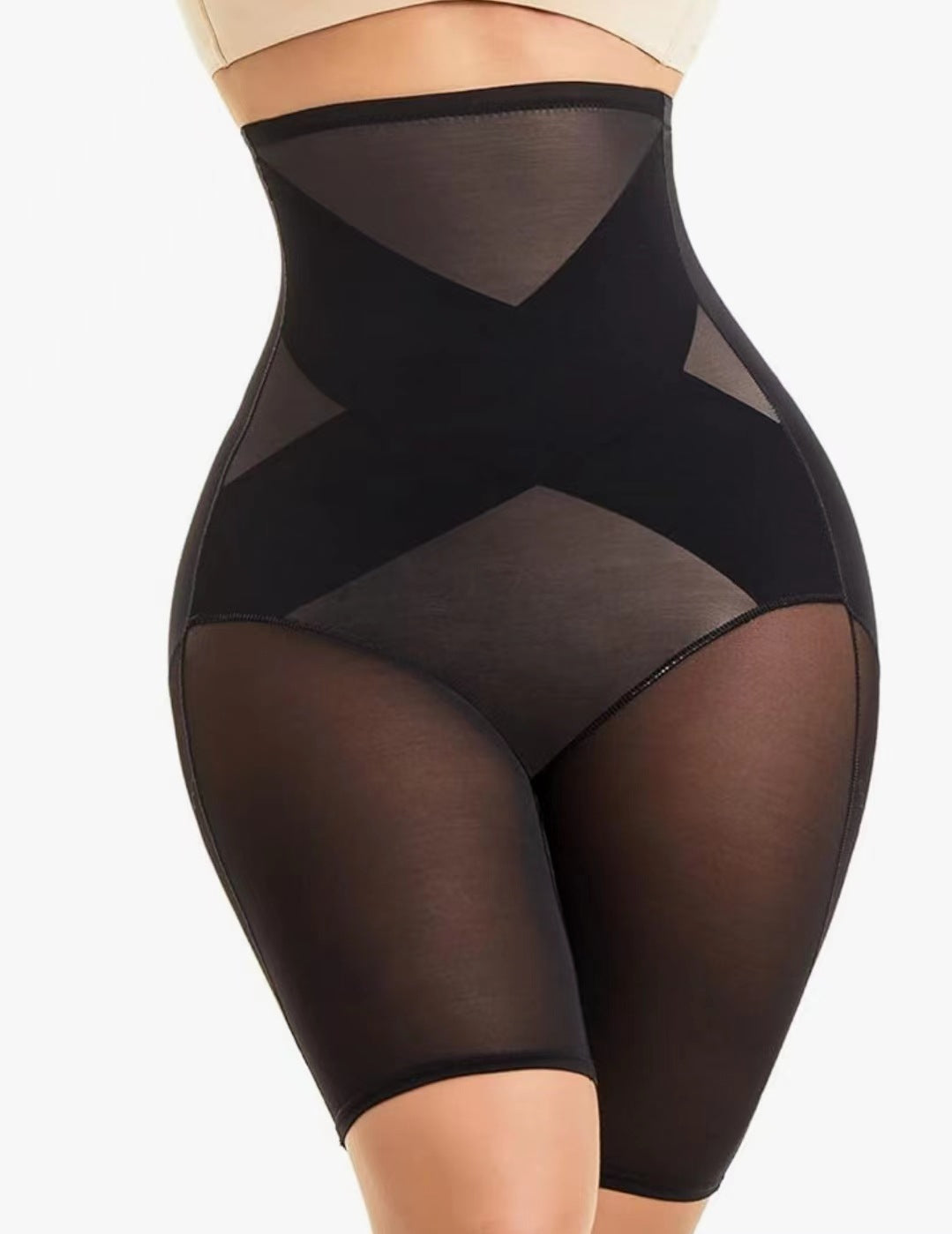 seamless high-waisted shapewear corset tummy control shorts