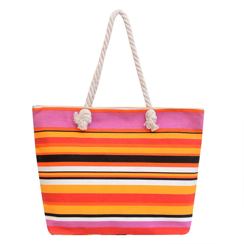 canvas tote bag – ethnic large beach & everyday shoulder bag
