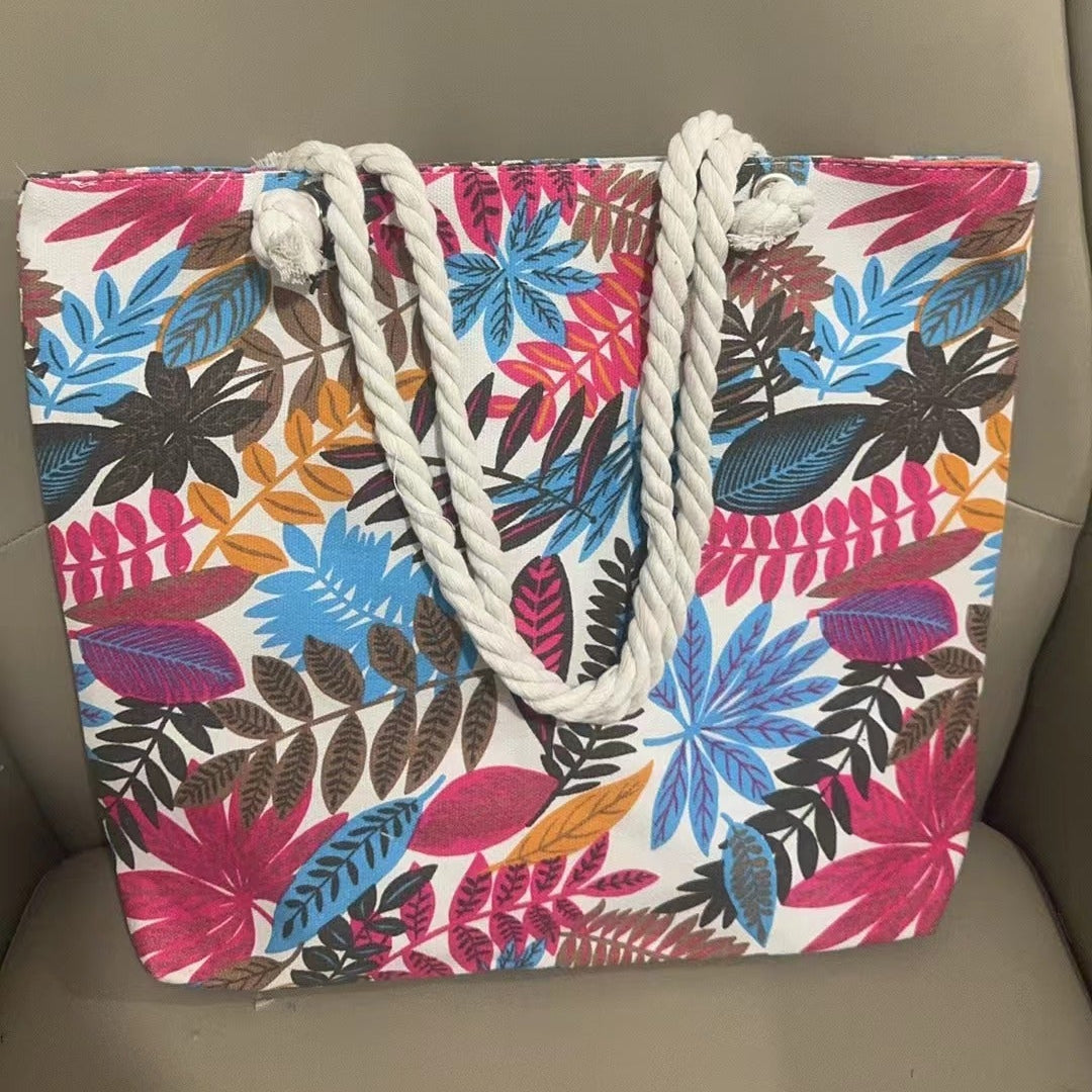 canvas tote bag – ethnic large beach & everyday shoulder bag