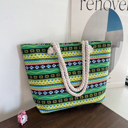 Canvas Tote Bag – Ethnic Large Beach & Everyday Shoulder Bag