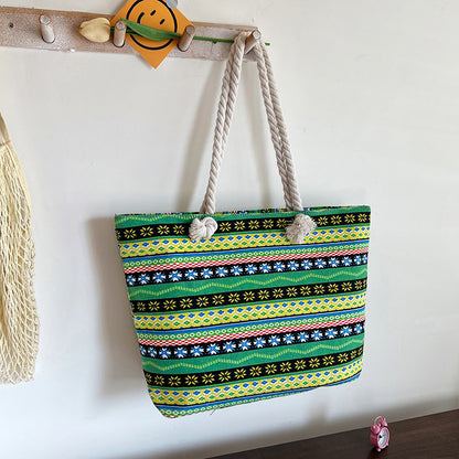 Canvas Tote Bag – Ethnic Large Beach & Everyday Shoulder Bag