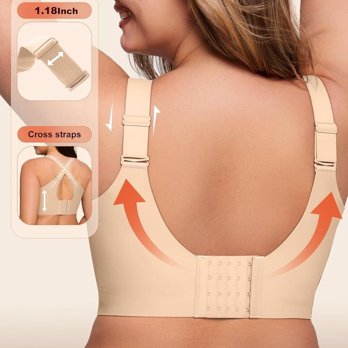 wireless full support bra – seamless lift, no underwire comfort