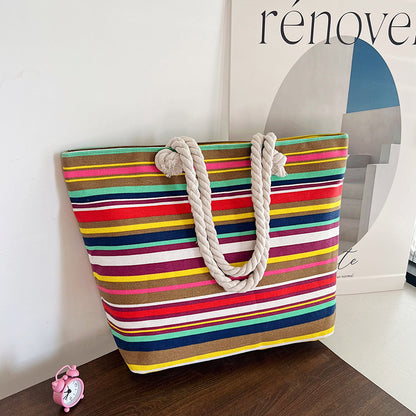 Canvas Tote Bag – Ethnic Large Beach & Everyday Shoulder Bag