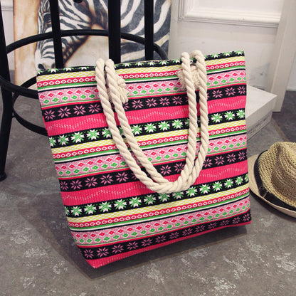 Canvas Tote Bag – Ethnic Large Beach & Everyday Shoulder Bag