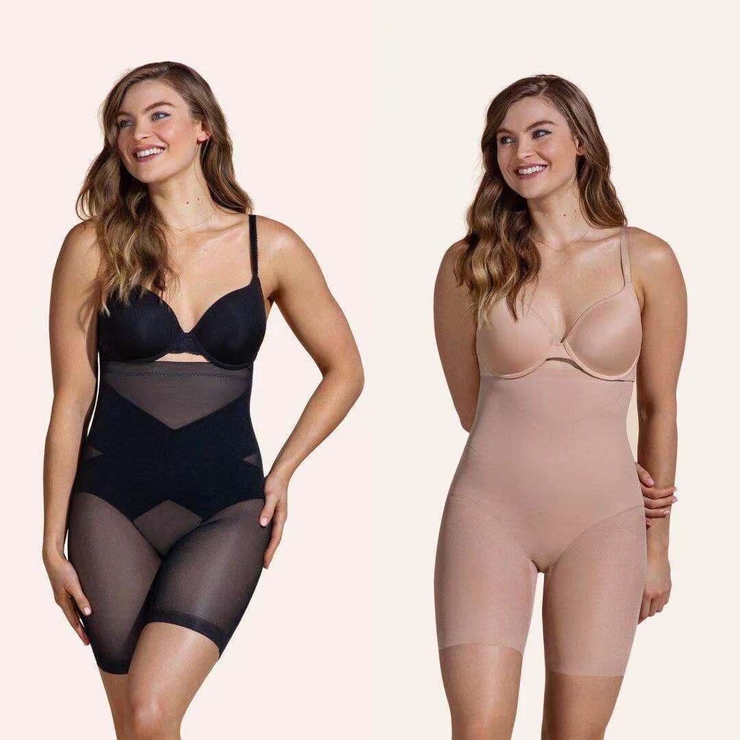 seamless high-waisted shapewear corset tummy control shorts