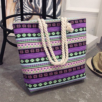 canvas tote bag – ethnic large beach & everyday shoulder bag