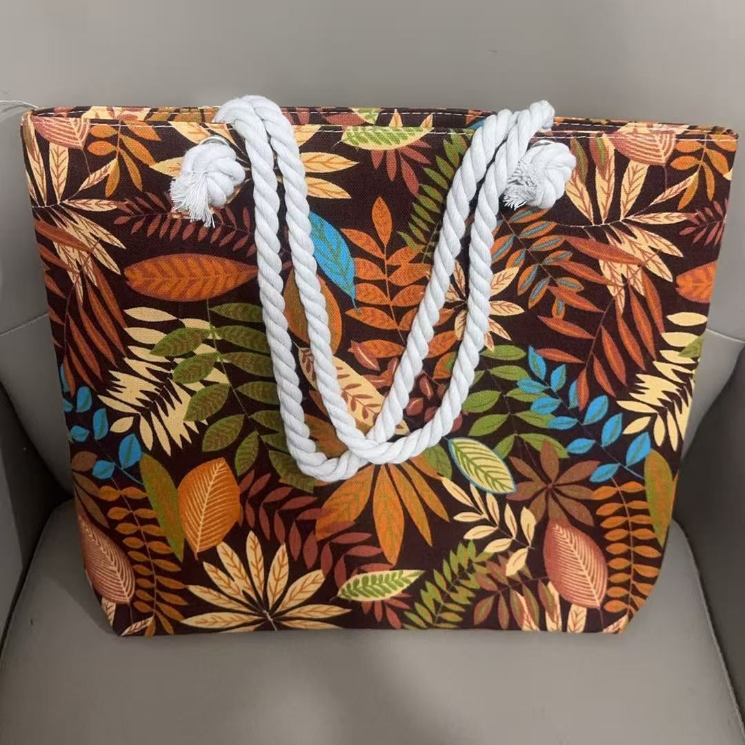 canvas tote bag – ethnic large beach & everyday shoulder bag