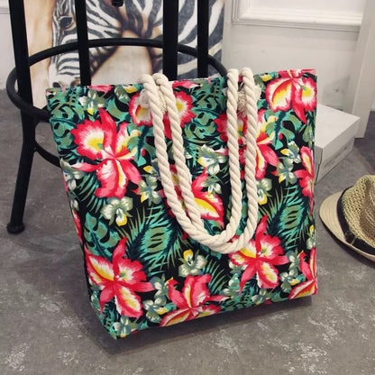 Canvas Tote Bag – Ethnic Large Beach & Everyday Shoulder Bag