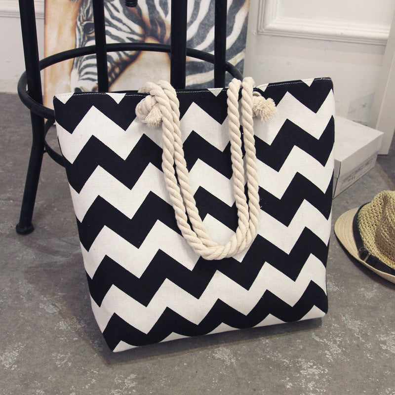 canvas tote bag – ethnic large beach & everyday shoulder bag