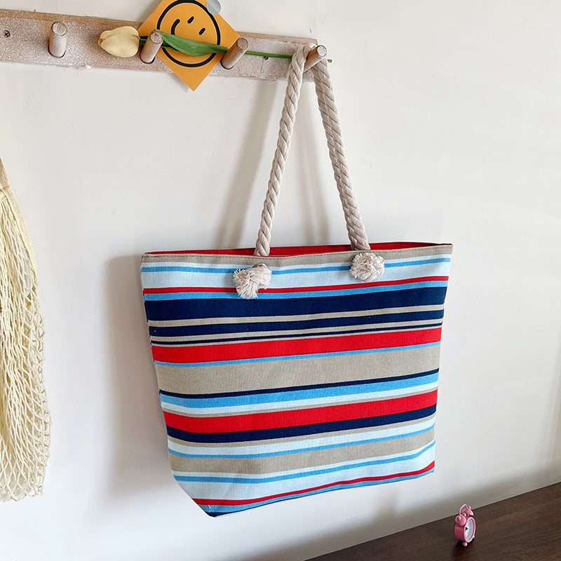 canvas tote bag – ethnic large beach & everyday shoulder bag